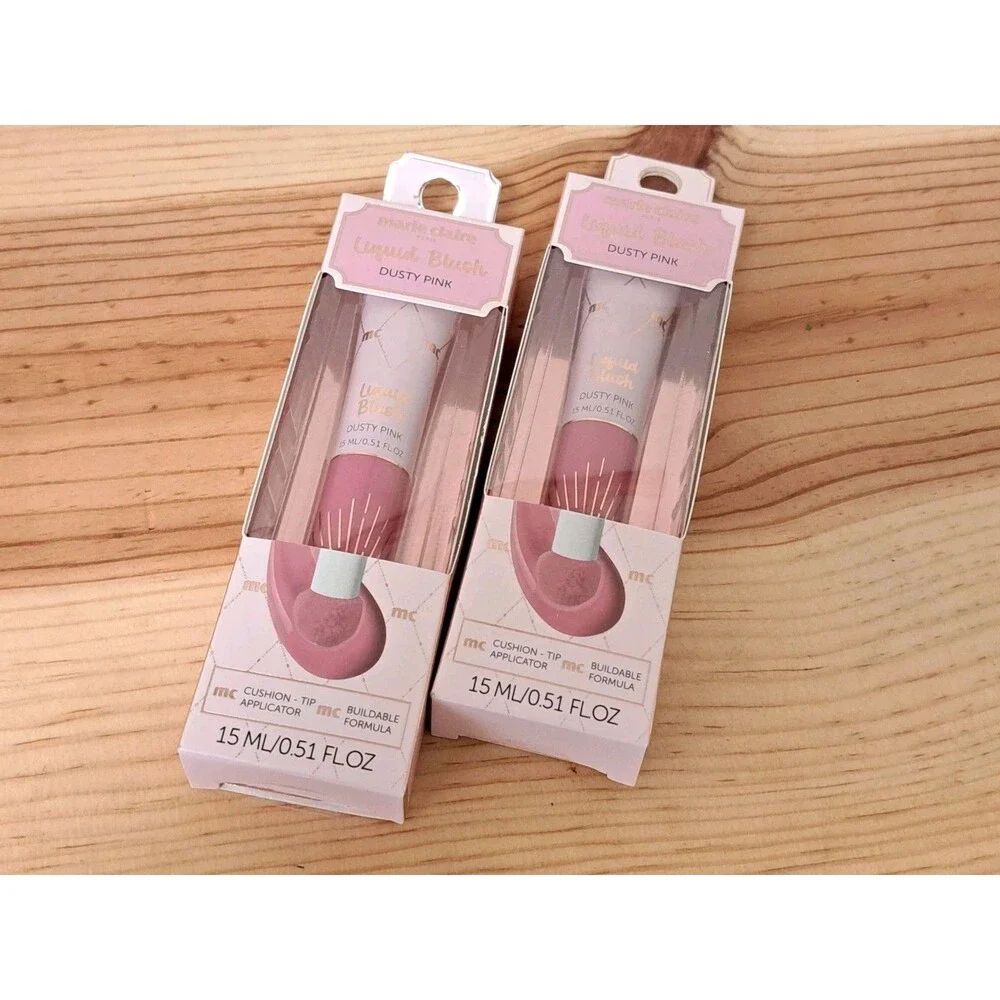Marie Claire Liquid Blush Dusty Pink Bundle Of Two .51 FL OZ New In Box